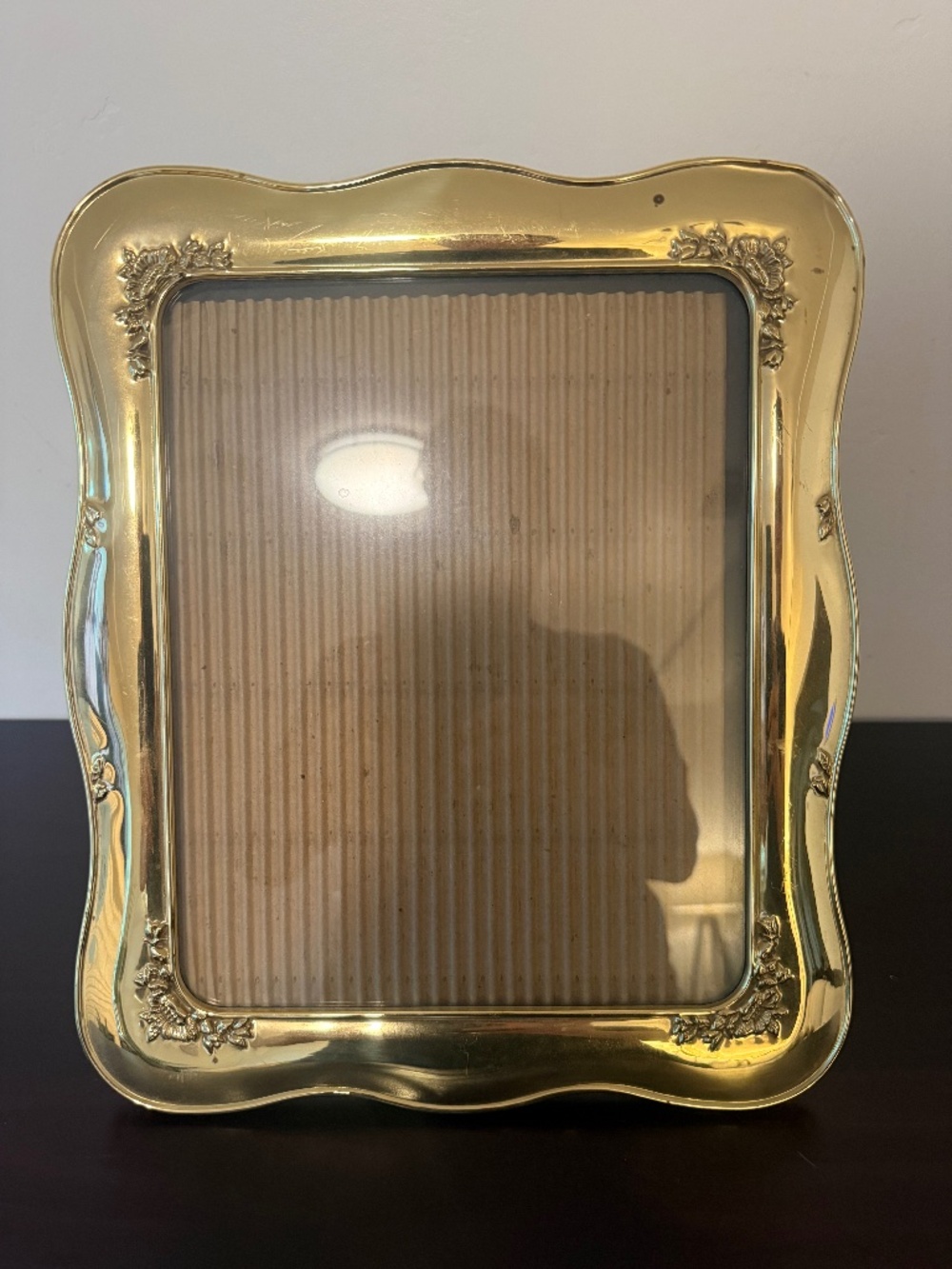 Vintage Gold Ornate Picture Frame Hollywood Regency Baroque Tabletop Brass Tone